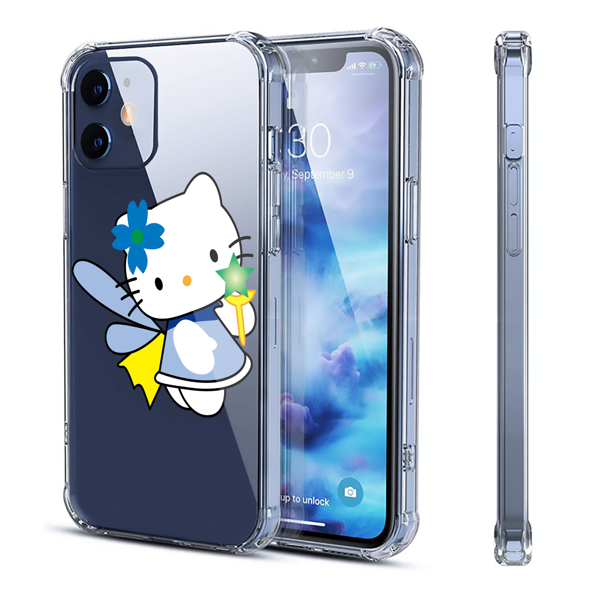 （画像用） Hello Kitty ハローキティ 【iPhone 12シリーズ対応】透明スマホケース（クリアソフトケース）